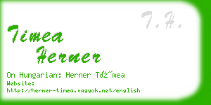 timea herner business card